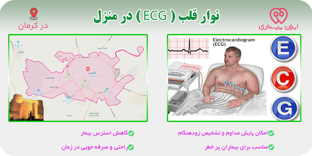 نوار قلب (ECG) در منزل کرمان
