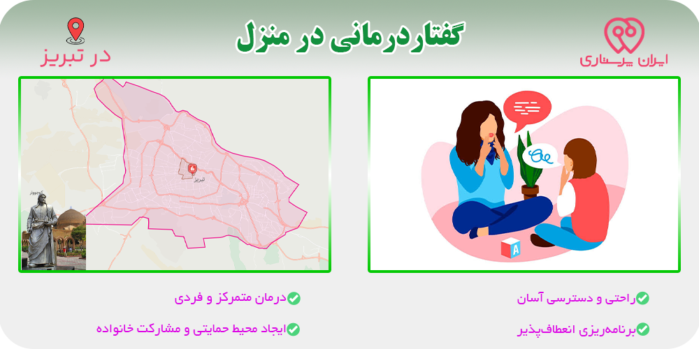 گفتار درمانی در منزل تبریز