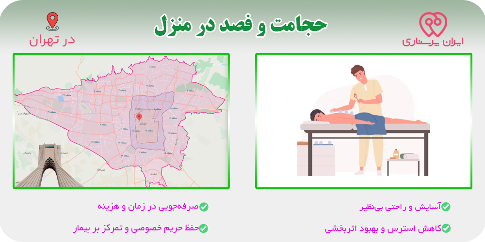 حجامت و فصد و زالو و بادکش درمانی در منزل در تهران